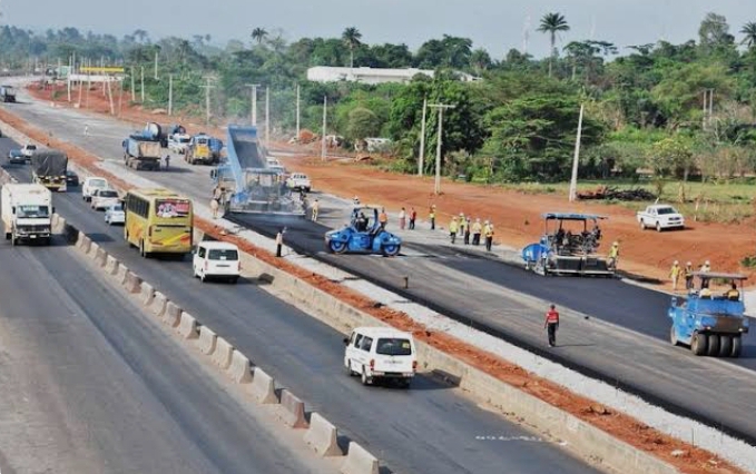 Picture of the Lagos-Badagry Expressway during its ongoing rehabilitation
