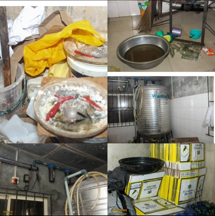 Drink making equipments in a factory